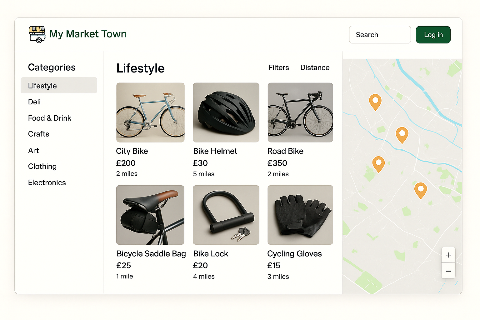 Local marketplace connecting buyers and sellers